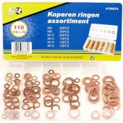 Koperen ringen ass. 110-delig